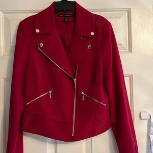 WHBM red moto inspired jacket.  Size 6